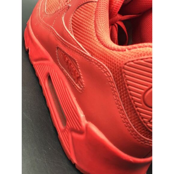 nike air max 90 mens size 10 mesh toe lace up red 931902-994 main image 9